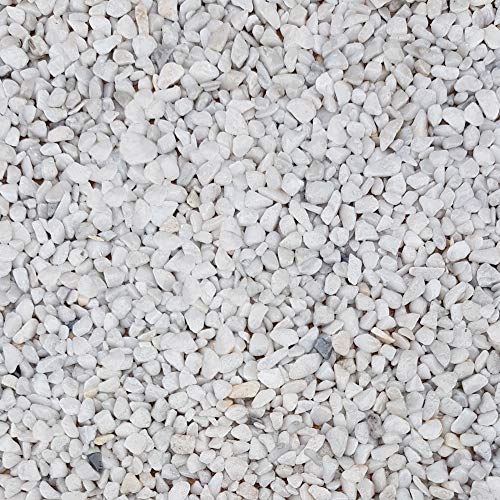 Preisvergleich Produktbild Quarzkies Marmorsplitt Zierkies Quarz Ziersplitt Buntkies Weiß - 25Kg