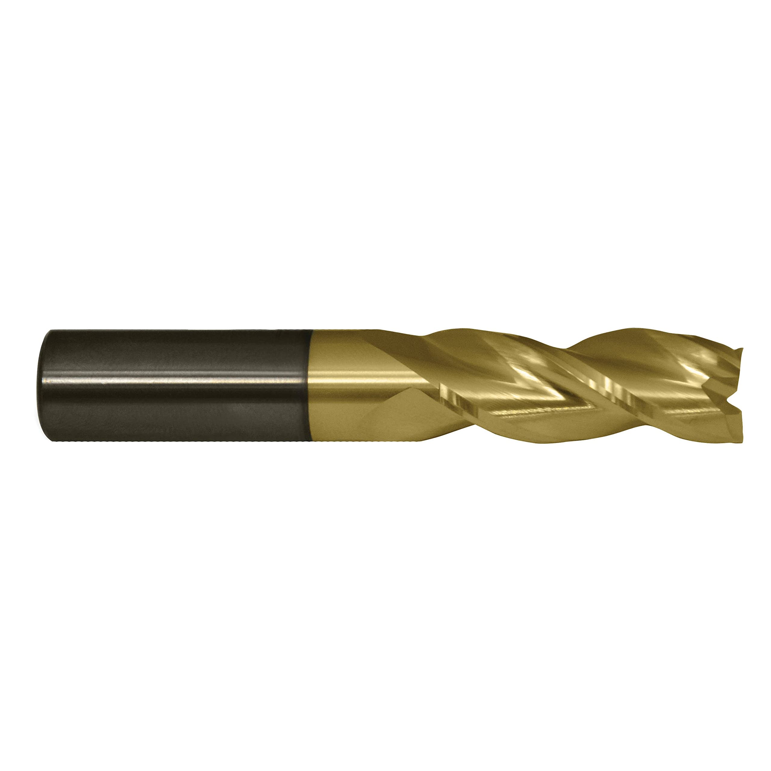 Cleveland C84181 CEM-AM3-ZN Imperial Long Corner Radius End Mill, 1/2 in Dia Cutter, 0.03 in Corner Radius, 2-1/2 in Length of Cut, 3 Flutes, 1/2 in Dia Shank, 4 in OAL, Zirconium Nitride (Each)
