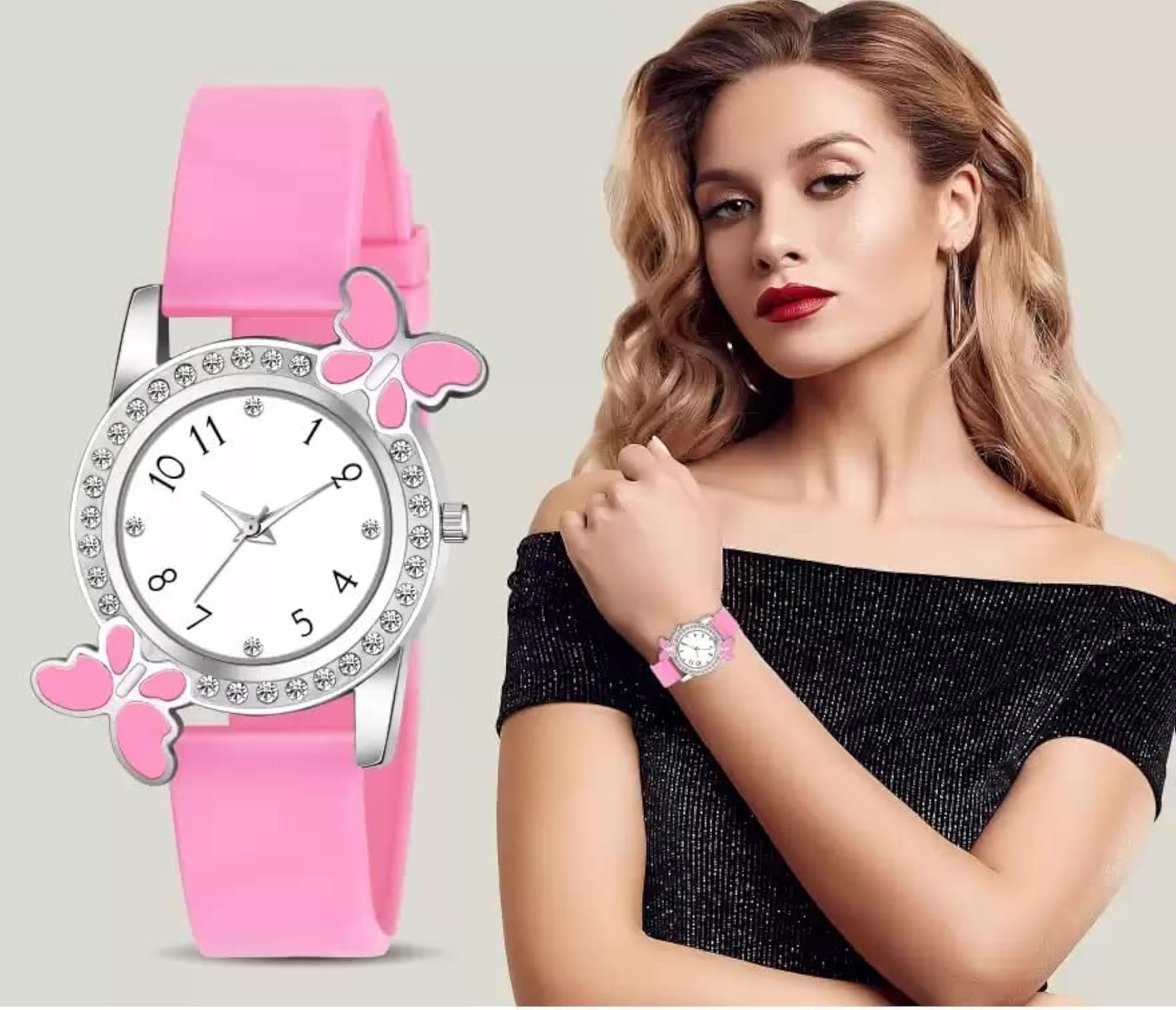 Flower Watch Combo for Kids Girls & Women