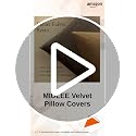 Image of MIULEE Pack of 2 Velvet Pillow Covers Decorative Square Pillowcase Soft Solid Cushion Case for Sofa Bedroom Car 12 x 12 Inch Chocolate