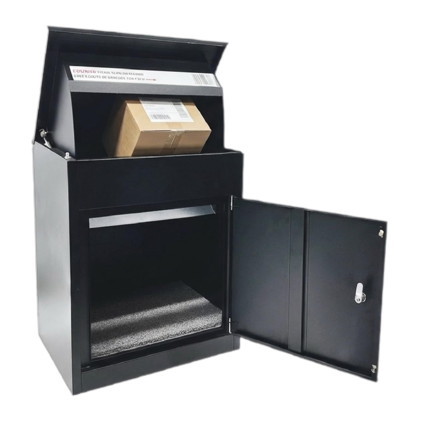 Nicoman Wall or Floor Mounted Parcel Box - Black
