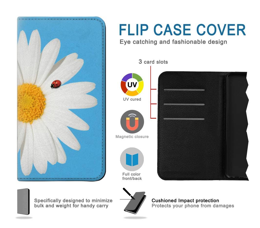 Amazon.com: jjphonecase RW3043 Vintage Daisy Lady Bug PU Leather