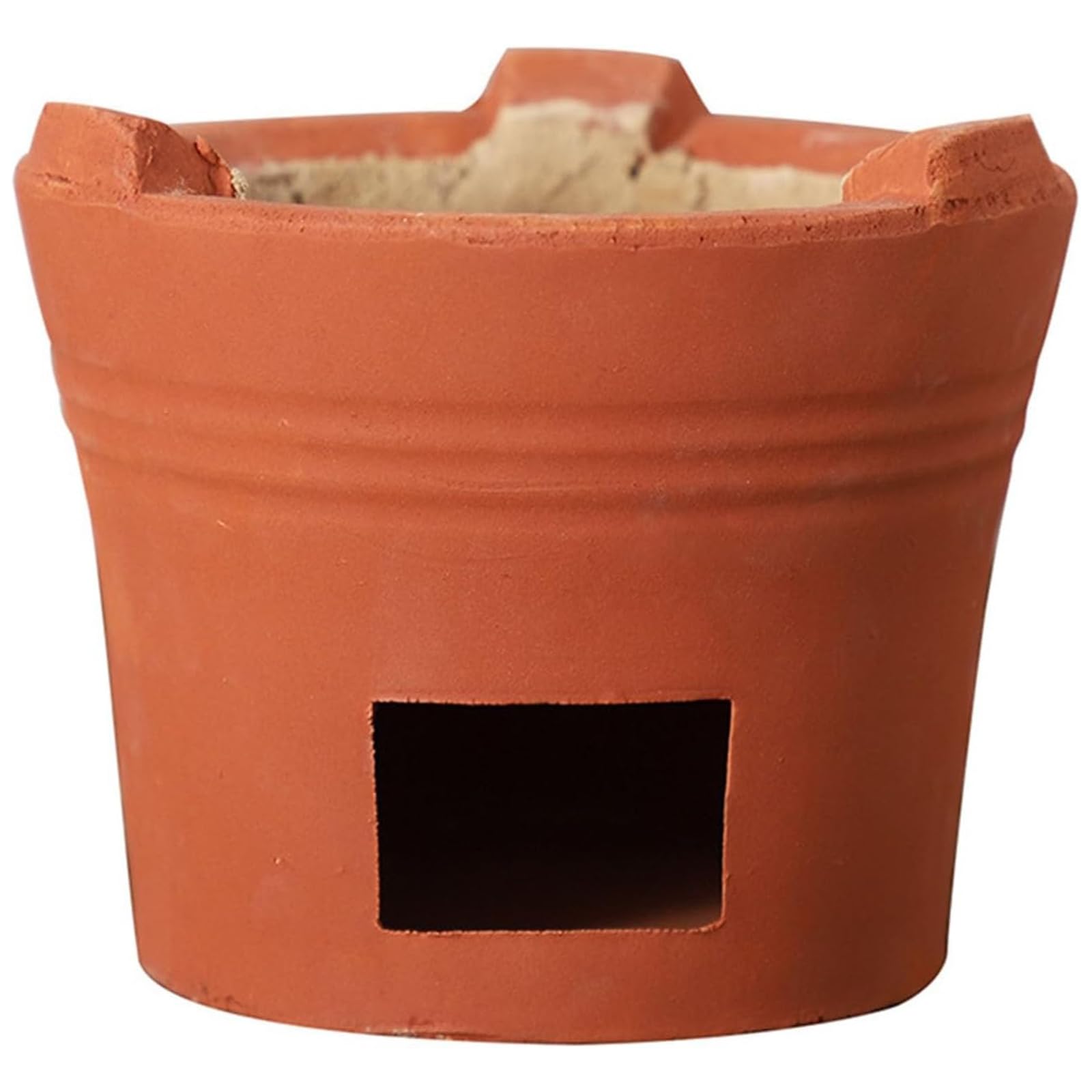 Outdoor BBQ Grill Red Clay Charcoal Oven Portable Camping Cooking Tool Ideal for Picnics and Outdoor Cooking Durable and Versatile Grill Cooker