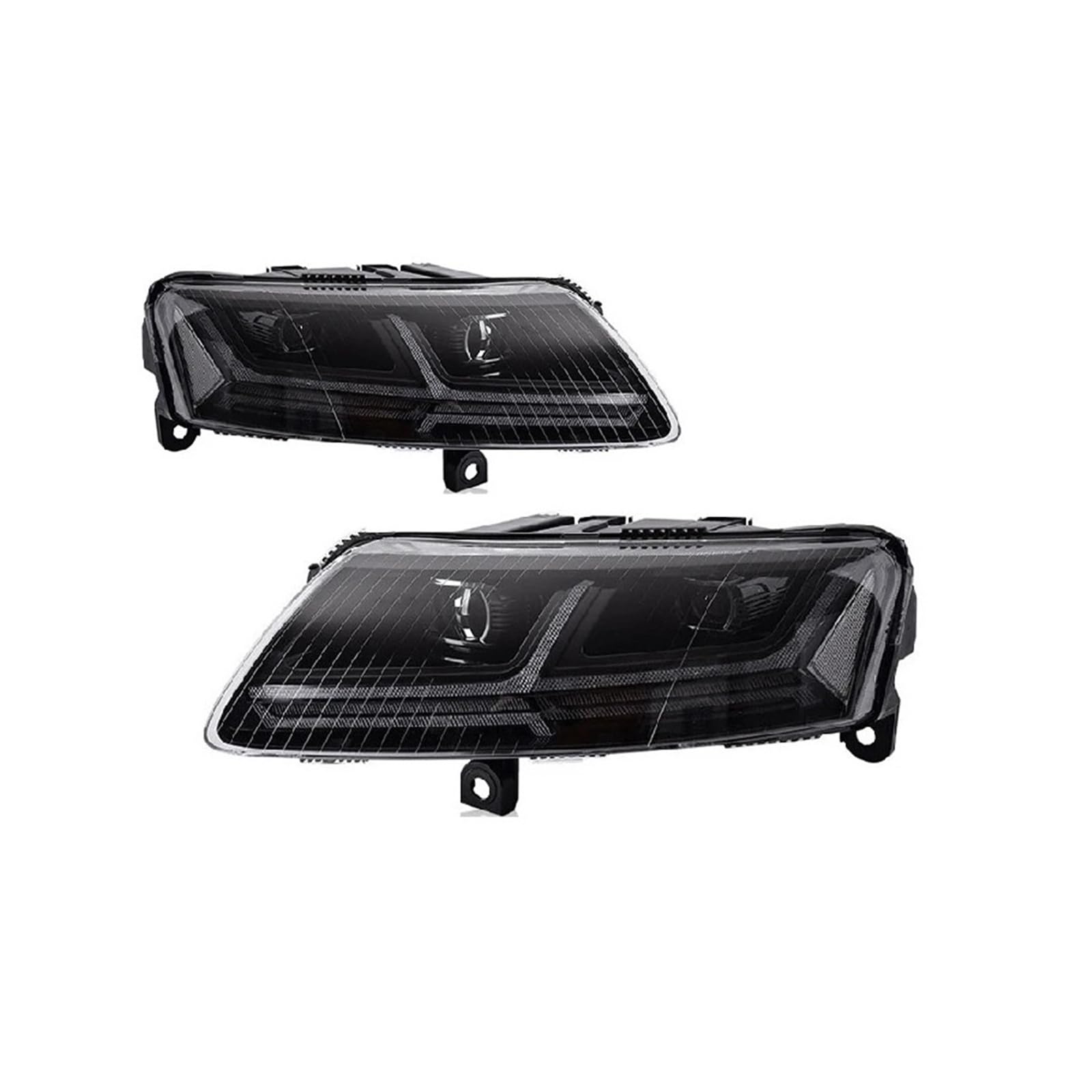 Pasuje do Au//di A6L A6 05-11 Q7 styl pełna dioda LED DRL reflektor samochodowy montaż sygnału akcesoria samochodowe zmodyfikowana lampa stylizacja reflektory LED(Style B one pair)
