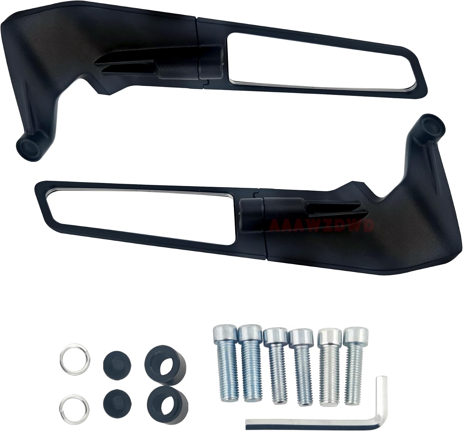 Motorcycle Mirrors For Handlebars,Compatible with Yamaha Ducati Kawasaki Honda Adjustable Rotating Motorcycle Rear View Mirror(8mm,10mm)1 Pair