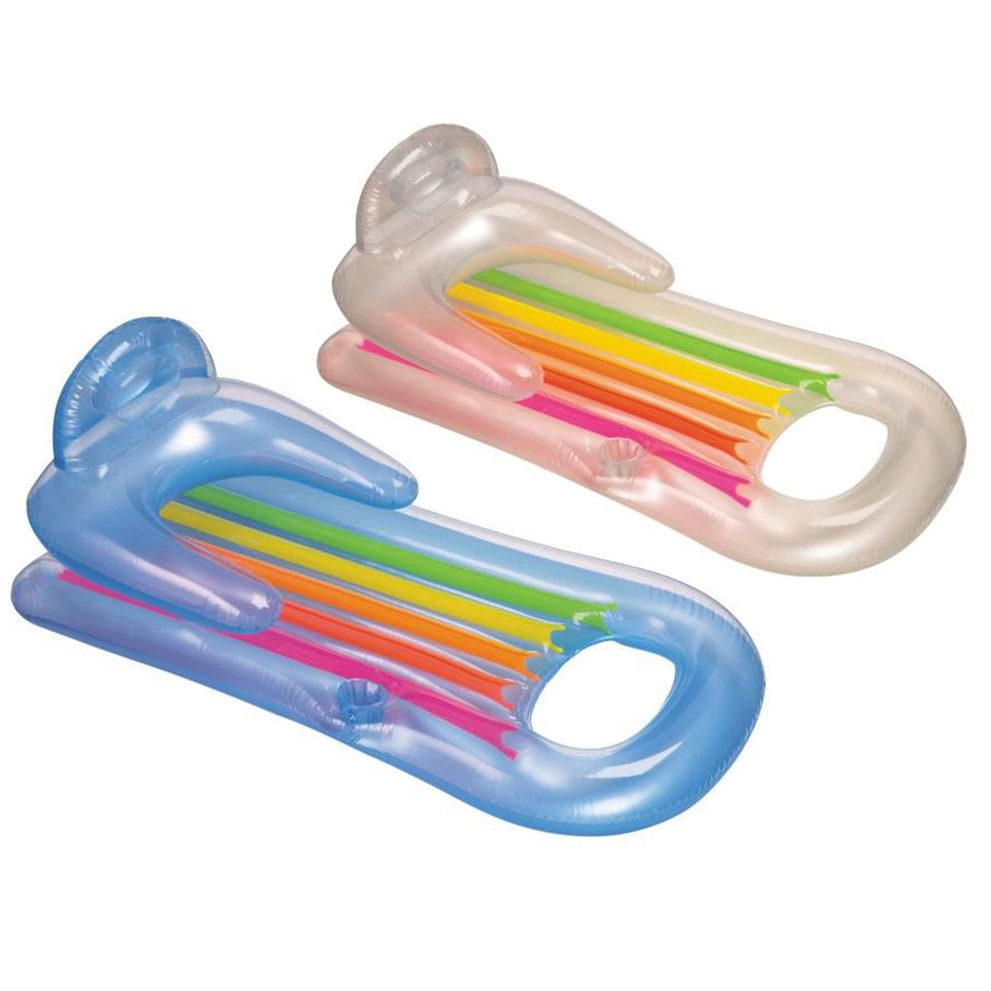 Intex King Kool Lounge Gonfiabile Per Piscina: 2 Posti Con Porta Bevande E Braccioli - Argento