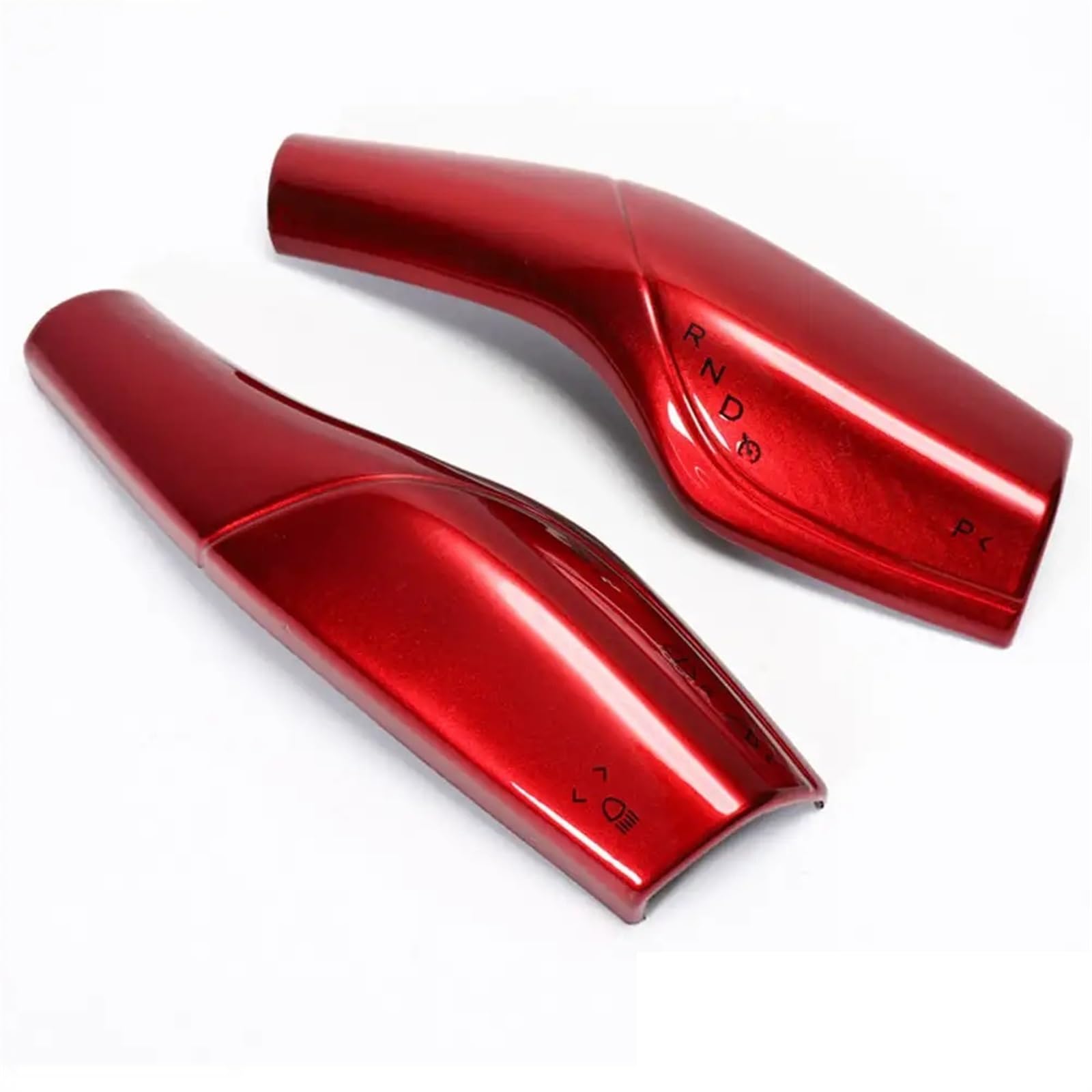Car Trim Interior 2PCS for Tesla for Model 3 for Y 2022-2023 Interior Remodel Patch Car ABS Black Red White Column Shift Protection Cover(Red)