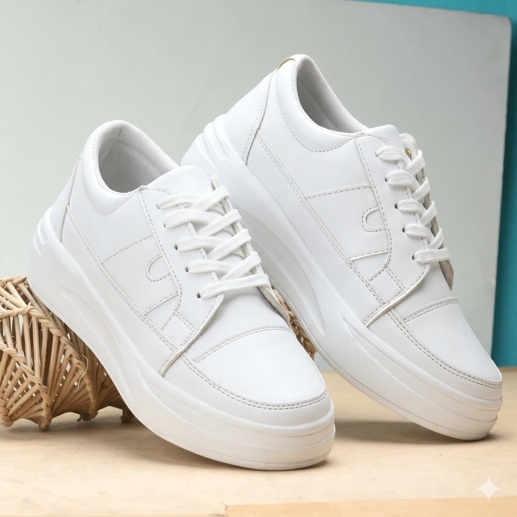 Premium Lightweight Running Sports Girls Women Ladies High Heel Casual Shoes Chunky Sneakers for Women (BAB1121)-image-47