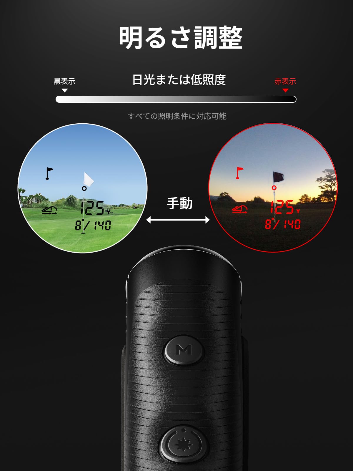 Amazon.co.jp: ACEGMET ゴルフレーザー距離計 PFS5 黒赤表示 デュアル