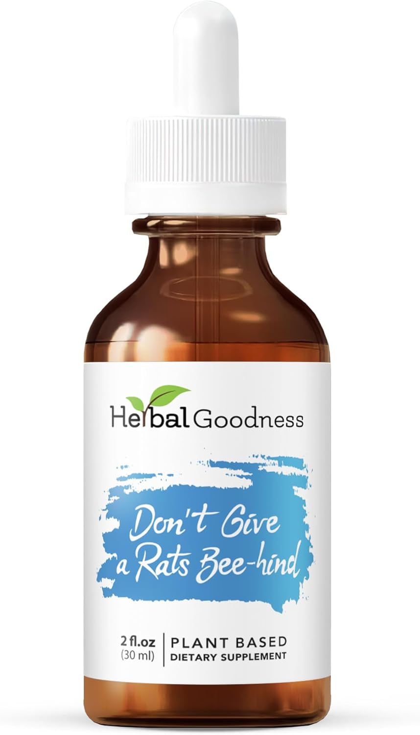 Herbal Goodness Don’t Give a Rats Bee-hind – 2 Fl.oz – Calm Aid, Herbal Supplement, Kava Drops, Chamomile Supplement, Lemon Balm | Calming Supplements for Adults, Supports Relaxation Herbal Goodness Don’t Give a Rats Bee-hind – 2 Fl.oz – Calm Aid, Herbal Supplement, Kava Drops, Chamomile Supplement, Lemon Balm | Calming Supplements for Adults, Supports Relaxation