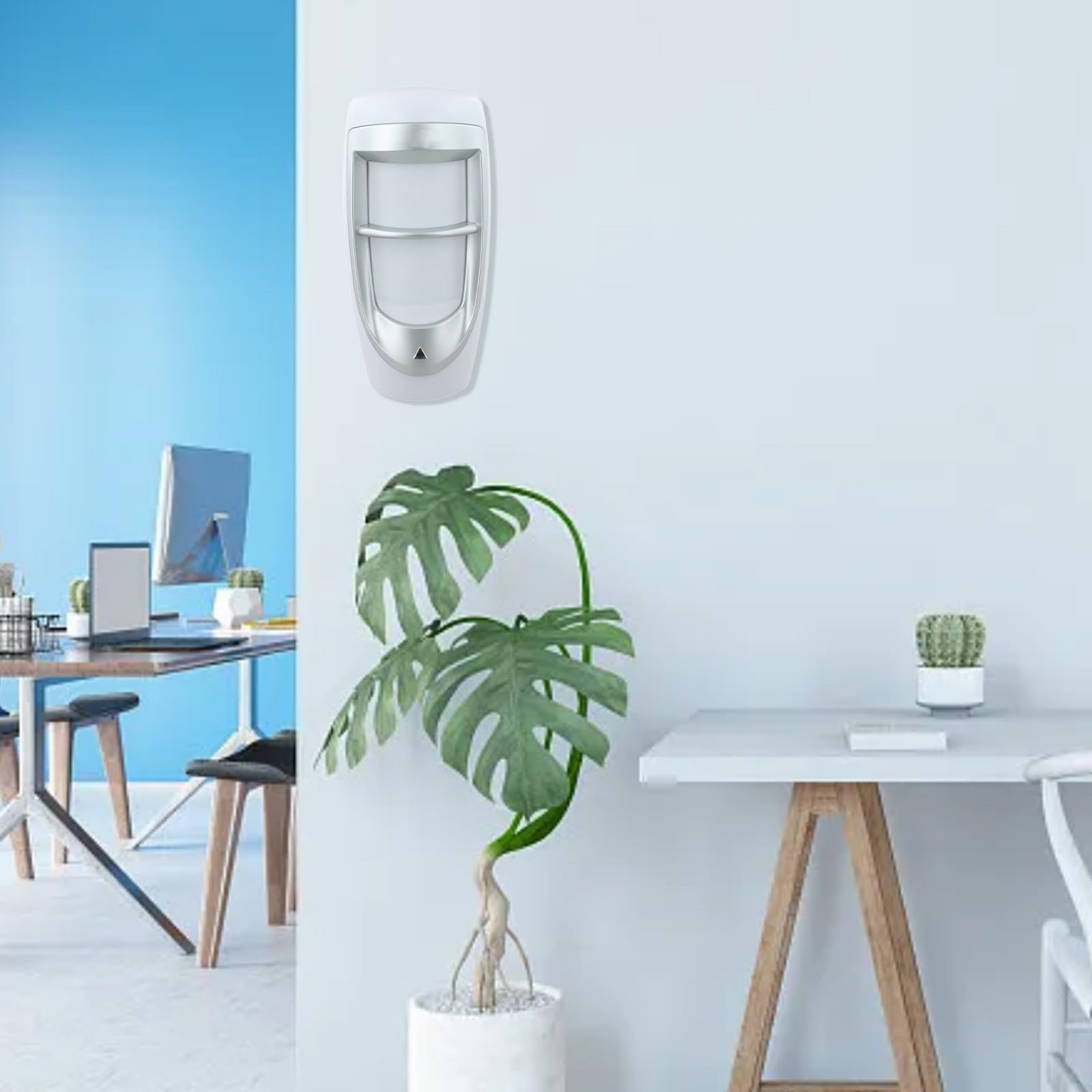PIR - Detector de movimiento con cable para exteriores, detección 110, resistente a la intemperie, alarma para seguridad en el hogar, 9-16 V CC, color gris