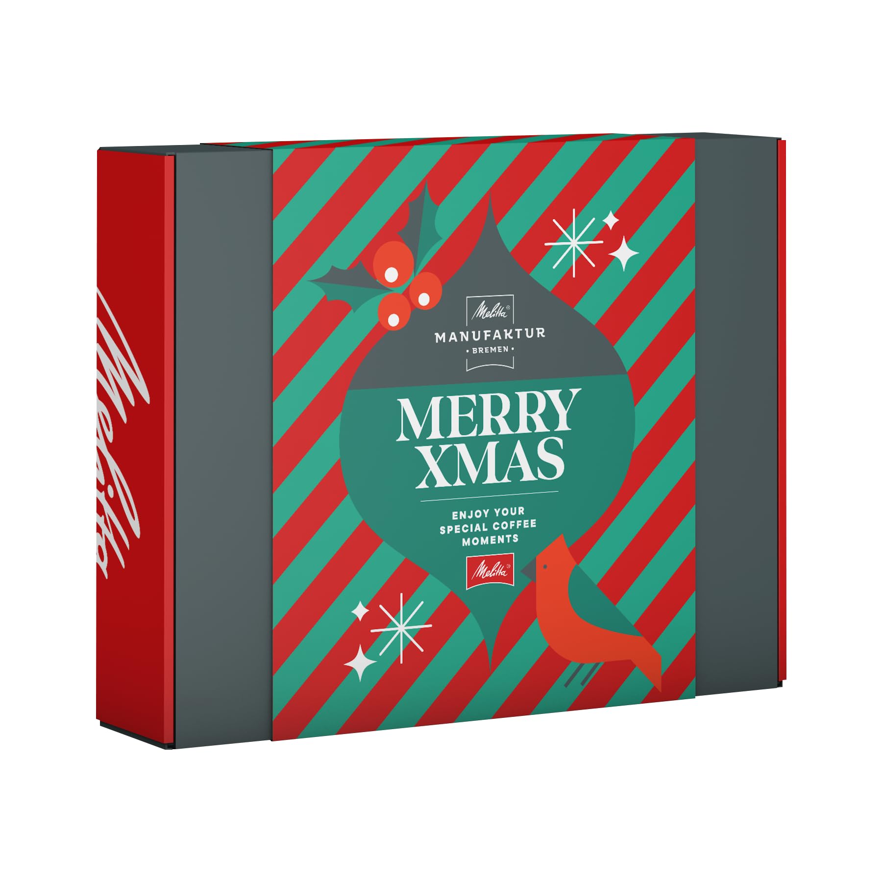 Melitta Kaffee Weihnachts-Geschenkbox - 4 Spezialitätenkaffees, ganze Bohnen, handgeröstet, Geschenkidee zu Weihnachten
