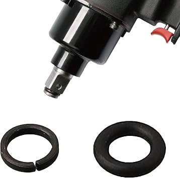 for IMPACT Wrench Socket Retaining Rings with O-Ring, Compatible with Pneumatic 3/8 1/2 3/4 1 Inch Tools, Metal, 5 Sets, Black(3/8)