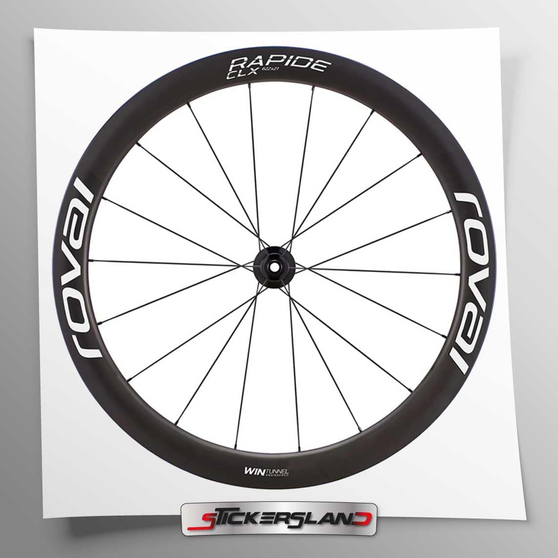 Kit autocollants vinyle blanc brillant pour jantes vélo