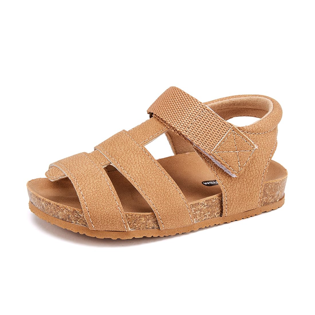 BMCiTYBM Toddler Boys Girls Sandals Open Toe Arch Support Slides Adjustable Straps Cork Footbed Slippers for Indoor Outdoor