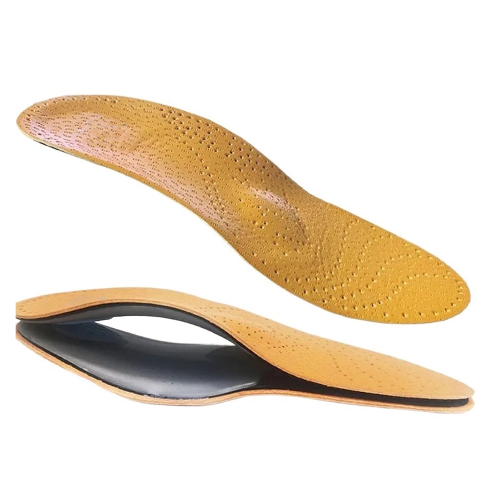 Leder Orthesen Einlegesohle for Plattfüße Arch Support Orthopädische Schuhe Sohle Einlegesohlen for Füße Geeignet Männer Frauen Kinder O/X Bein(XL(45-46) 30cm)