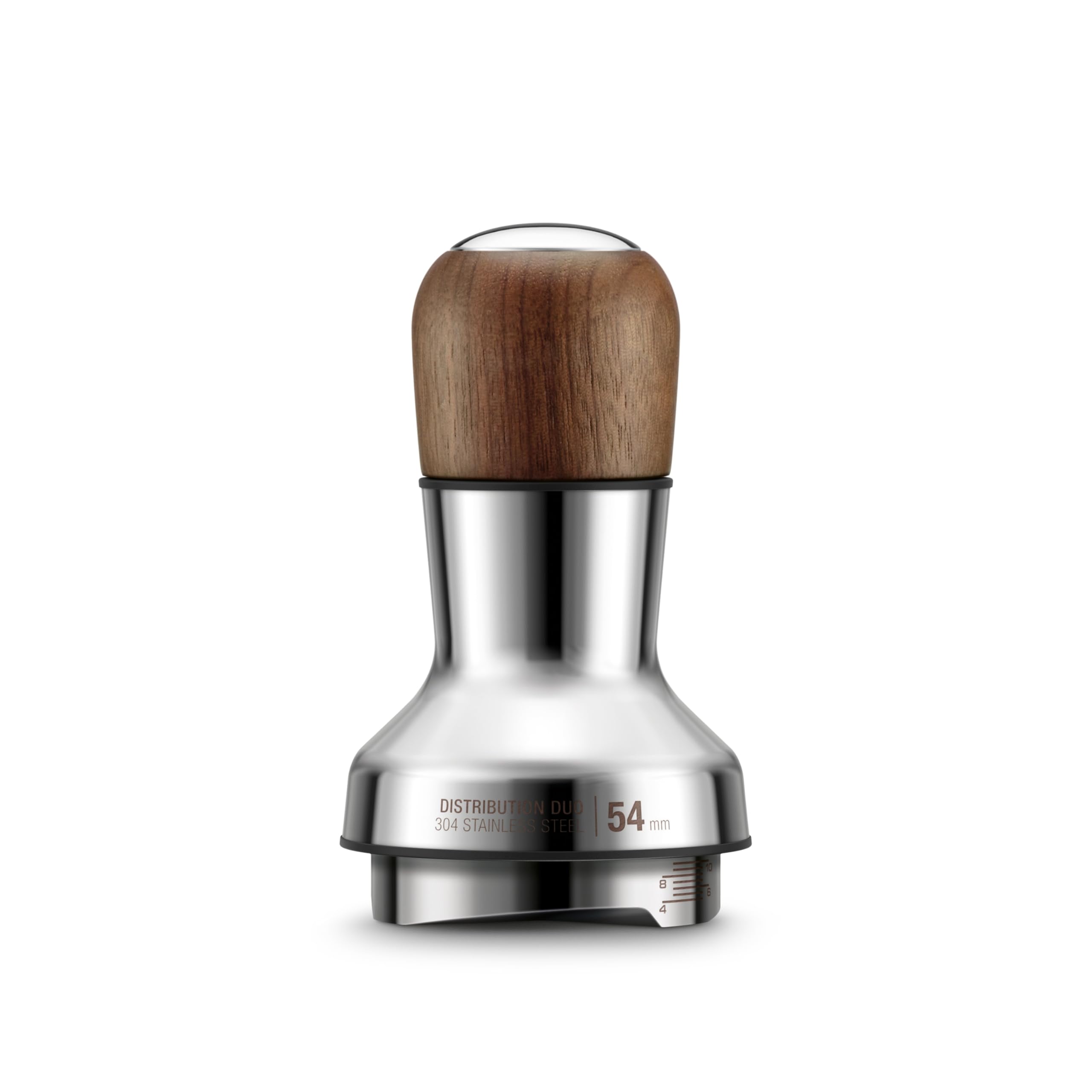 Sage The Distribution Duo 54mm, Distributeur & Égaliseur Café 2-en-1 | Distributeur 2-en-1 54mm, 8 Aiguilles Amovibles, 3 Lames Angulaires, Hauteur Réglable; Brise les Agglomérats, Noyer Premium