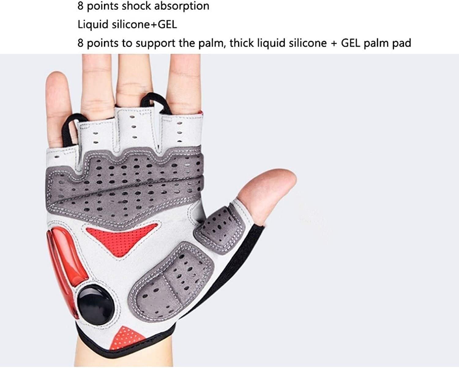 Ciclo Guanti Guanti da Ciclismo su Strada Imbottiti in Gel Liquido, Guanti Mezze Dita Antiscivolo Uomini Donne