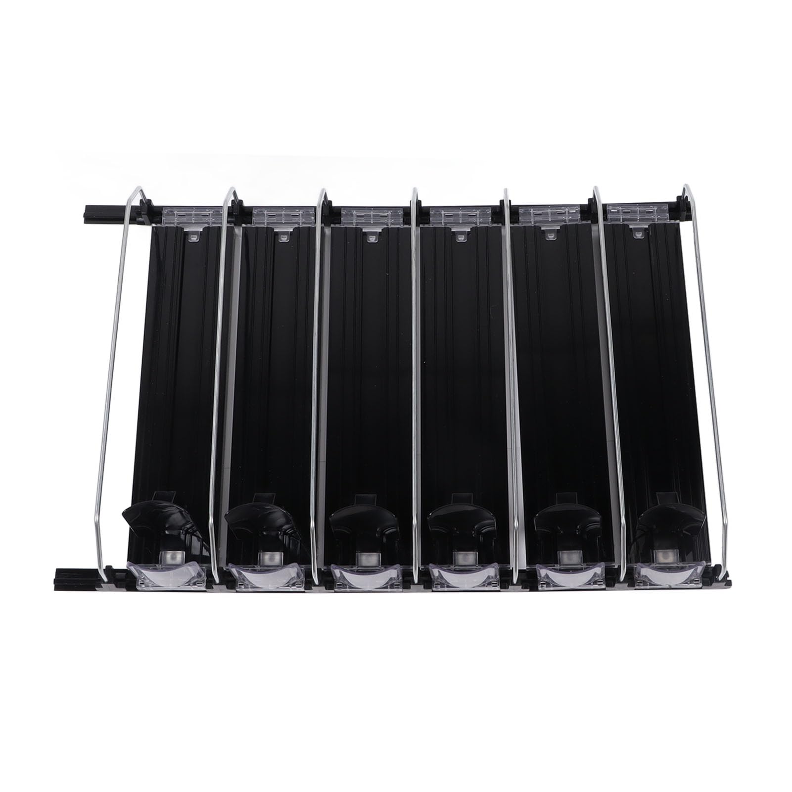 Empujador automático de bebidas, organizador de latas con función de empuje automático para la nevera, dispensador deslizante de ancho ajustable para latas y botellas, organizador (38cm)