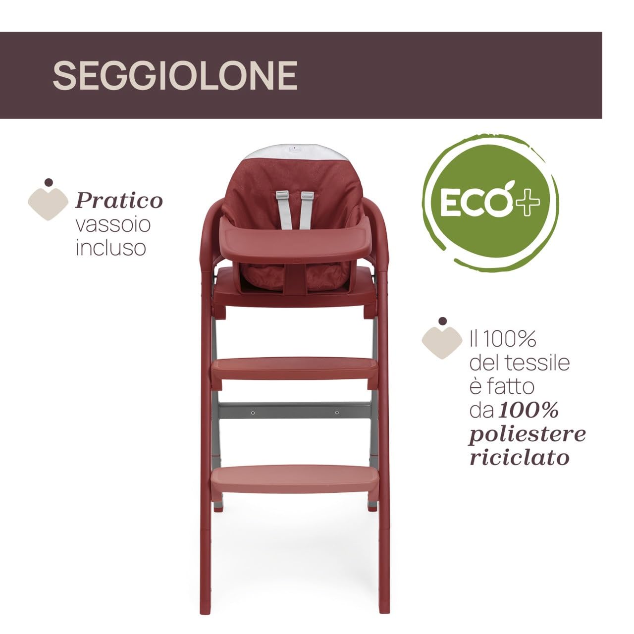Seggiolone Chicco Crescendo Up Colorado Red Re_Lux