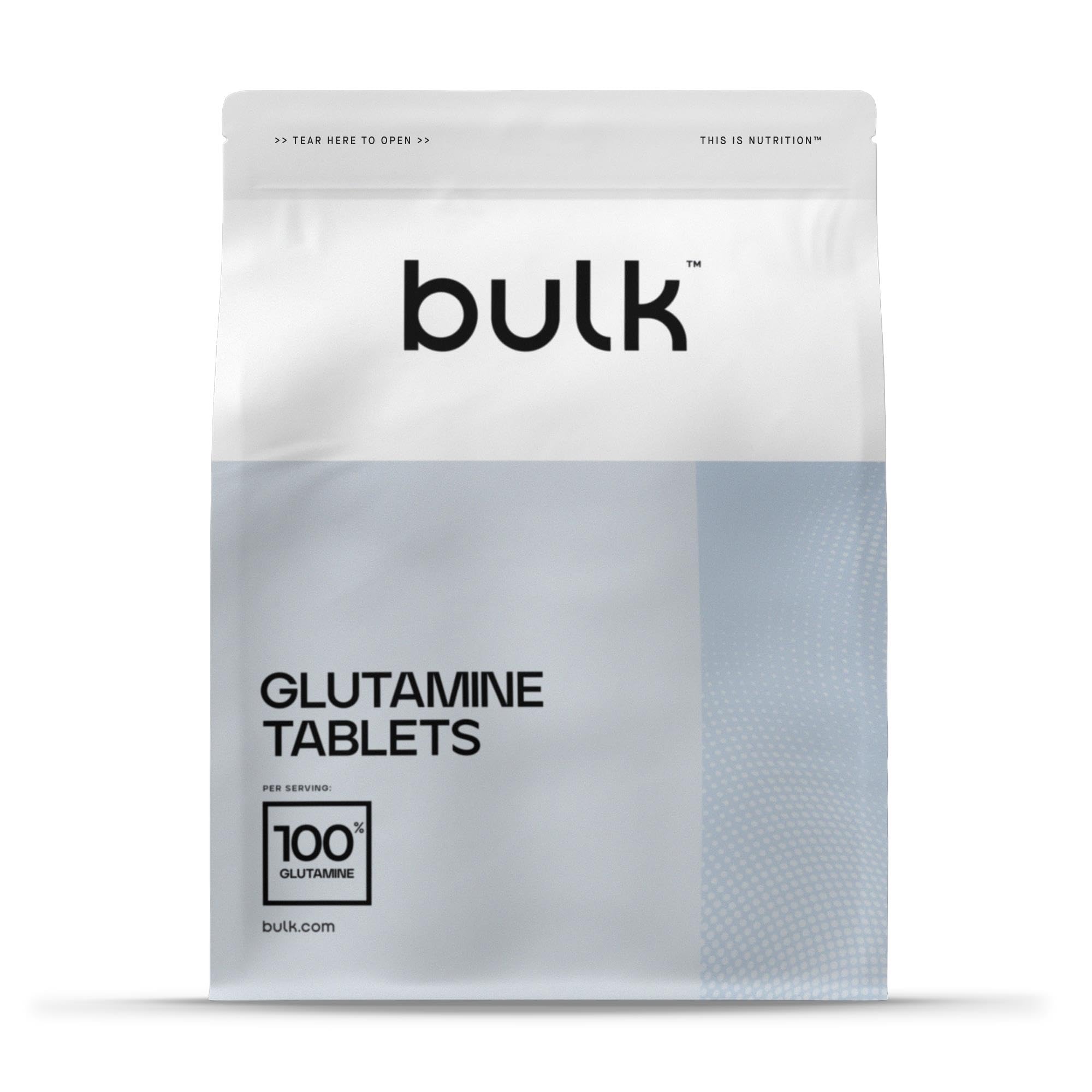 BulkGlutamine Tablets, 3000 mg L-Glutamine Per Serving, 90 Tablets, 30 Servings, Packaging May Vary