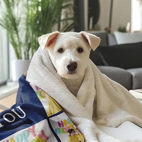 Miniatura 3 de MeMoShe Regalos de pareja con texto en inglés "I Love You", manta de fotos de forro polar Sherpa personalizada, regalos de cumpleaños para novio,