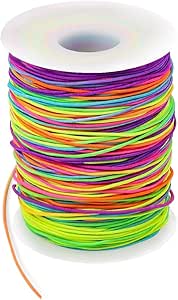 Amazon.com: Elastic String for Bracelets, 1mm x 330 Feet Sturdy Rainbow ...