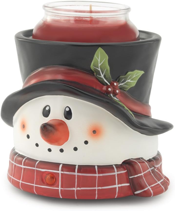 CANDLE WARMERS ETC. Ceramic Candle Warmer Crock Snowman