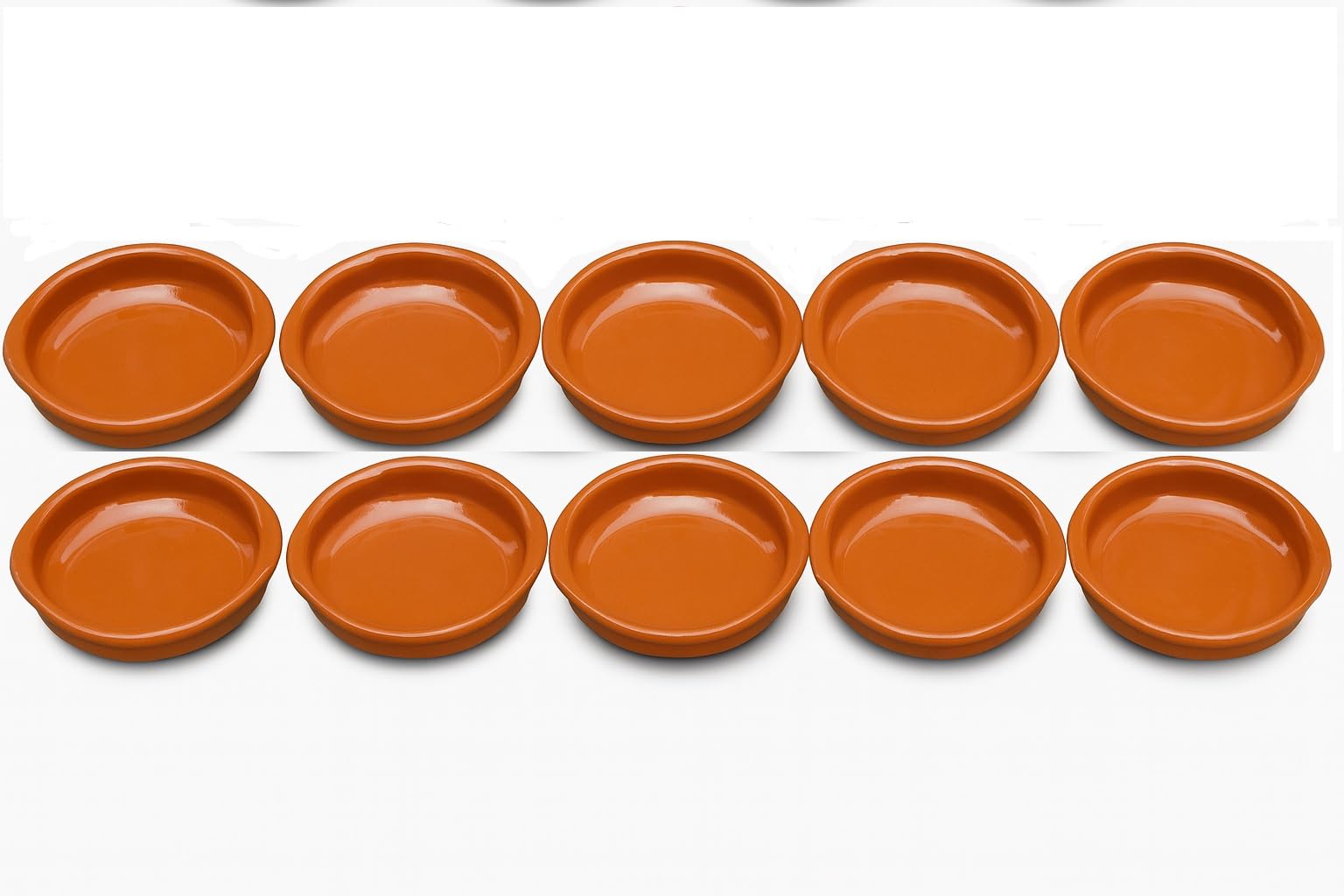 Set of 10 10cm Terracotta Tapas Dishes