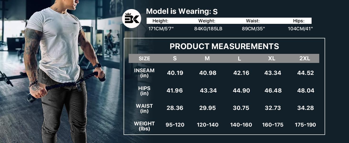 BROKIG Men's Joggers Tapered Athletic Pants Double Zipper Pockets Slim Fit Workout Sweat Pants Casual Gym Running Bottom - Image 8