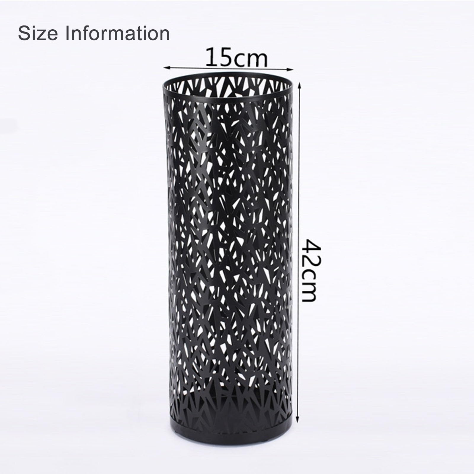 Portaombrelli in metallo resistente, grande capacità, cilindrico, per uso commerciale, design elegante ed elegante per ingressi domestici o aziendali
