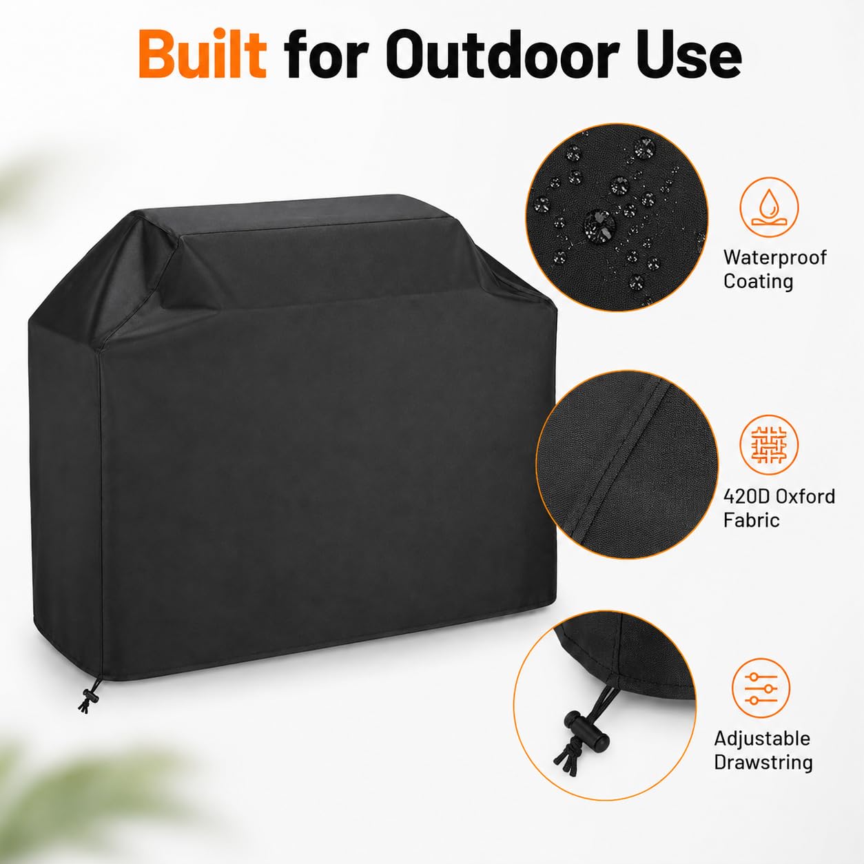 Funda Barbacoa para Everdure by Heston Blumenthal Force 2016-2025 2026+, 420D Oxford Impermeable Anti-Viento Cubierta Universal para Parrilla, Protector BBQ Exterior,A/Grey