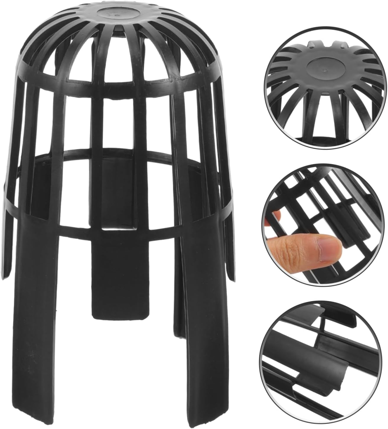 POPETPOP 5pcs Outdoor Gutter Guard Strainer Drainage to Prevent Clogging Weather-resistant Mesh for Downspouts and Gutters