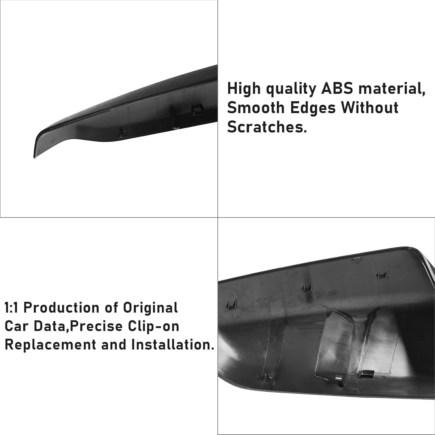 Moonlinks Compatible with Chevy Equinox 2018-2023/GMC Terrain 2018-2023 Left Side Mirror Cover Replacement,Textured Black Left Driver Side Rearview Mirror Cap Trim
