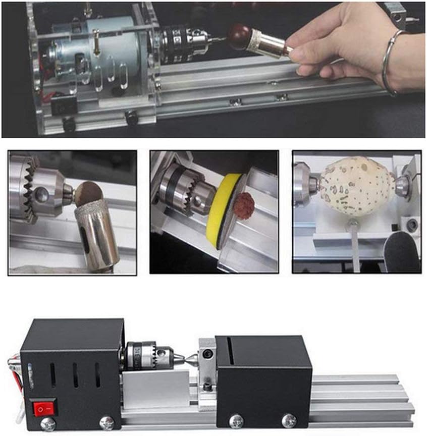 Exclusive Discount 50% Price 200W Mini Lathe Beads, InLoveArts DIY Wood working Wood Lathe Milling Machine DIY Grinding Polishing Beads Drill Rotary Tool Set