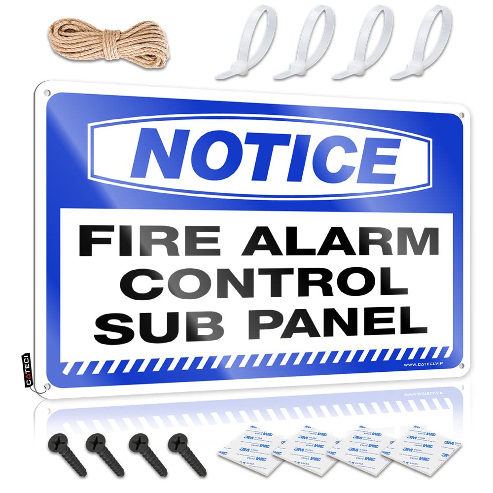 KLIMORA Man Cave Sign Decor Notice Fire Alarm Control Sub Panel Tin Sign Man Cave Sign Decor Tin Signs Small Sign(20X30CM)