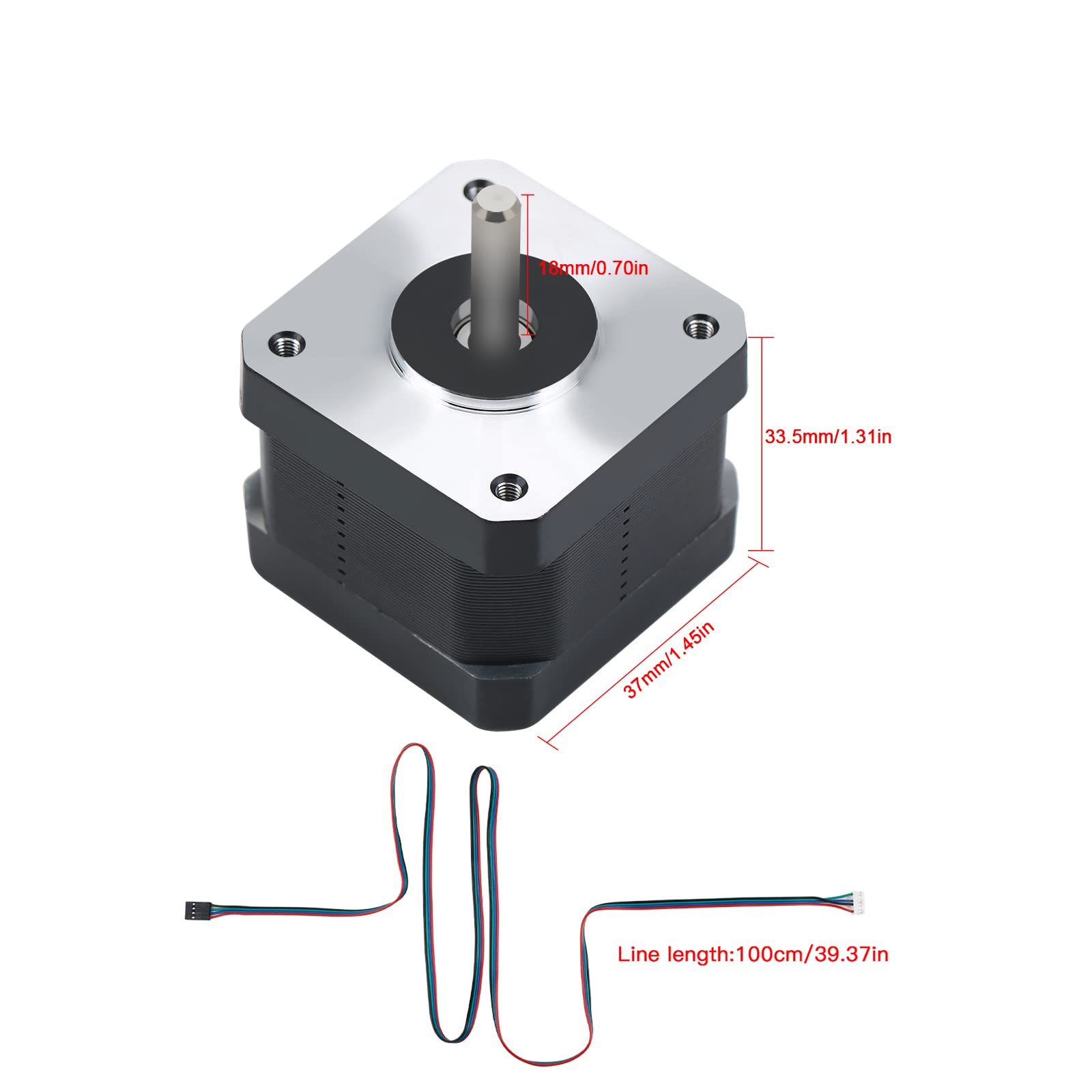 Motore Passo-passo Minebea 17PM-K357BN01LA – 1.8°, 24V, 2 Fasi, 4 Fili, Per CNC E Stampanti 3D