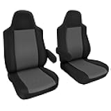 Kistrba Seat Cover Compatible with 2000-2005 Ford Excursion with 2 Armrests, Neoprene & Foam Padded Water Resistant Front Seat Cover