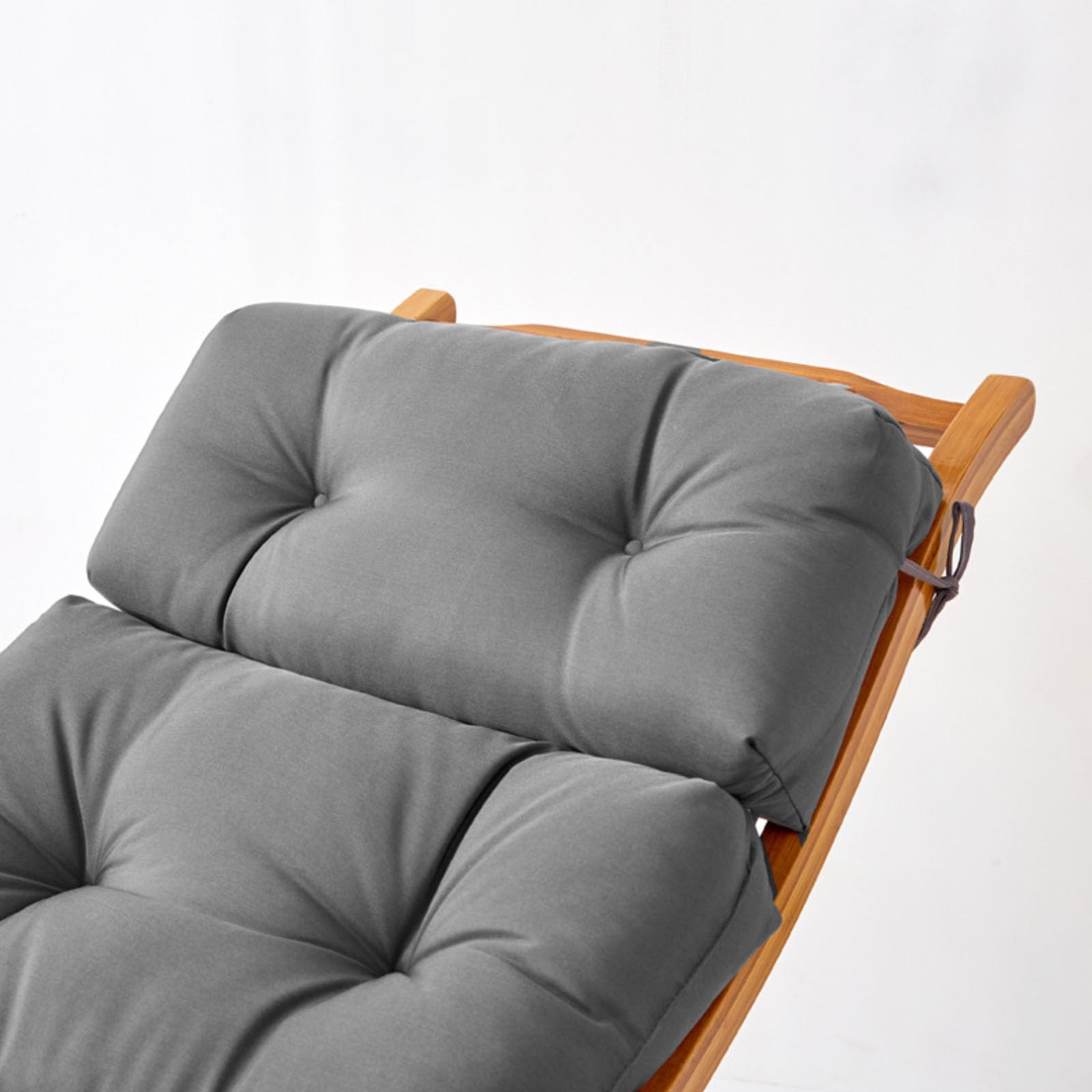 Cojín de Respaldo Alto para Silla de Patio, Resistente al Agua, con mechones capitoné y Lazos, para Mecedora Adirondack, Asiento de Repuesto Acolchado, Almohadillas capitoné para Muebles de