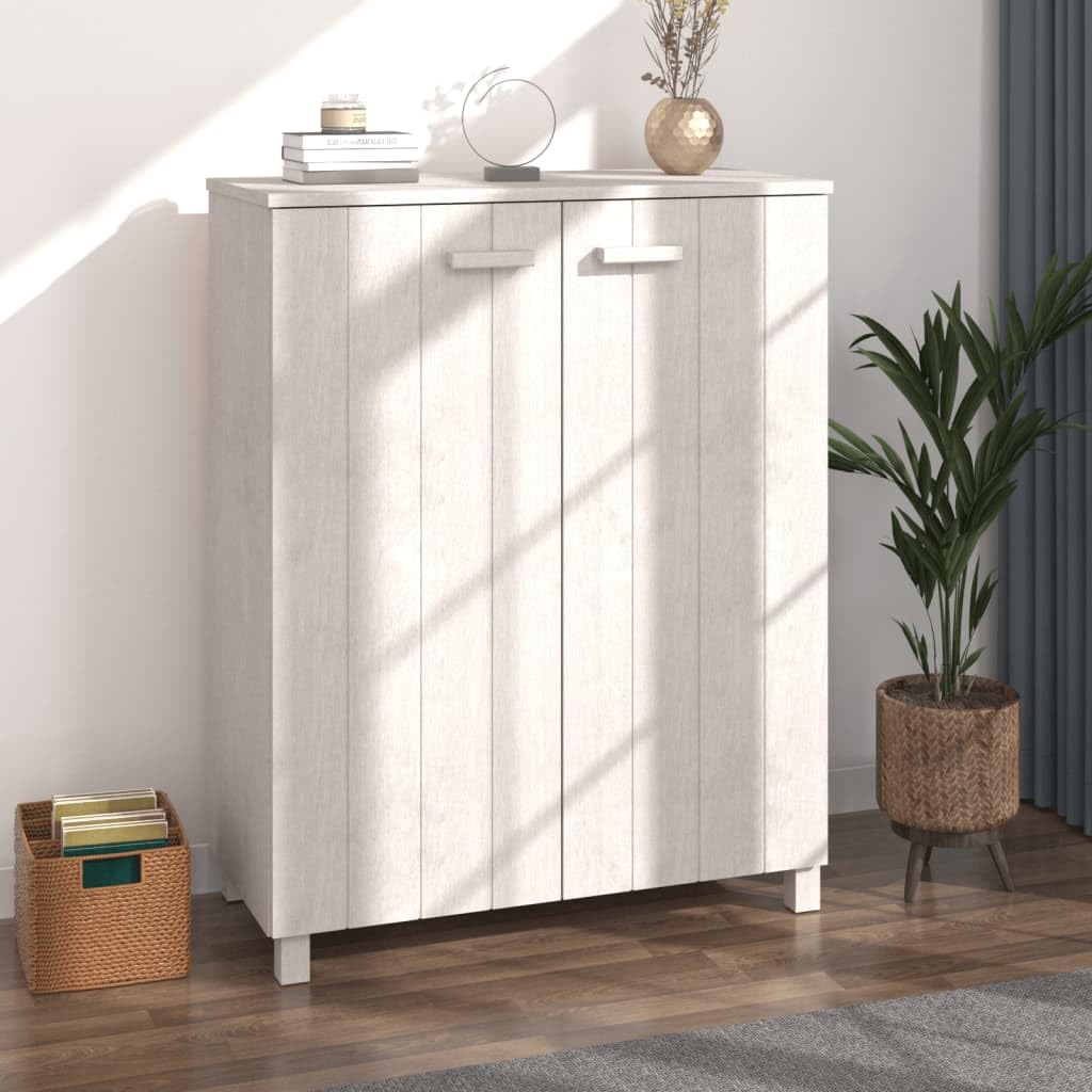 vidaXL Szafka na buty HAMAR, biała, 85x40x108 cm, lite sosna, szafka na obuwie, organizer na buty, organizer na obuwie, szafki na obuwie