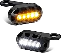 Vista 1 de QUASCO Señales de giro LED para motocicleta Switchback Mini intermitentes para manillar compatible con Harley Sportster 1200 Iron 883