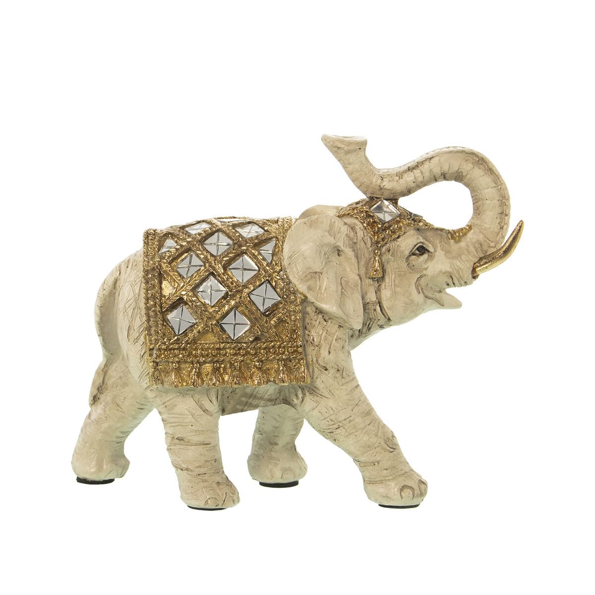 Alexandra House Living Decorative Figure White Acrylic Plastic Melamine Elephant 18 x 8 x 14 cm