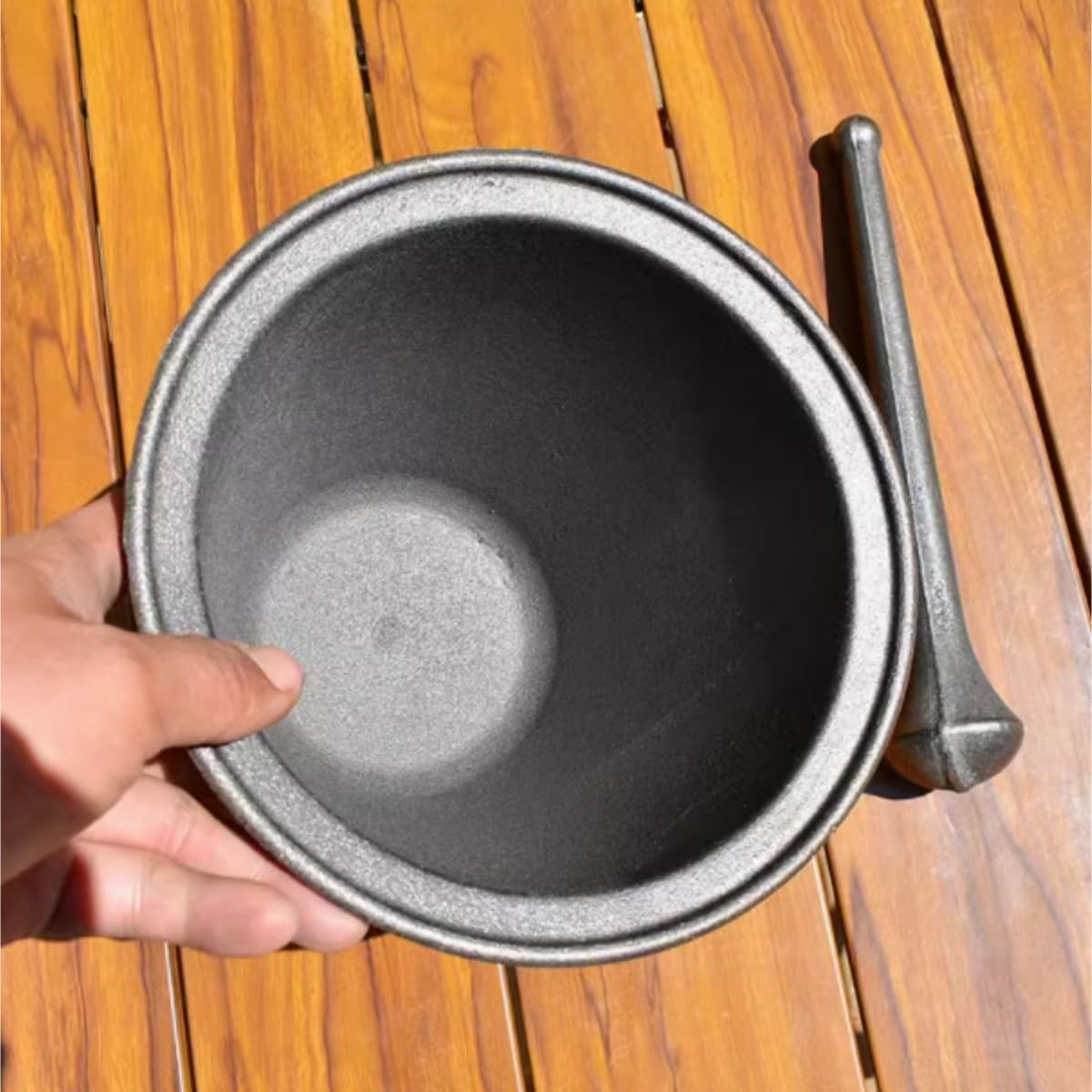 Pilon Et Mortier Pour La Cuisine Ensemble De Pilon Et Broyeur À Ail En Fonte Maison Restaurant