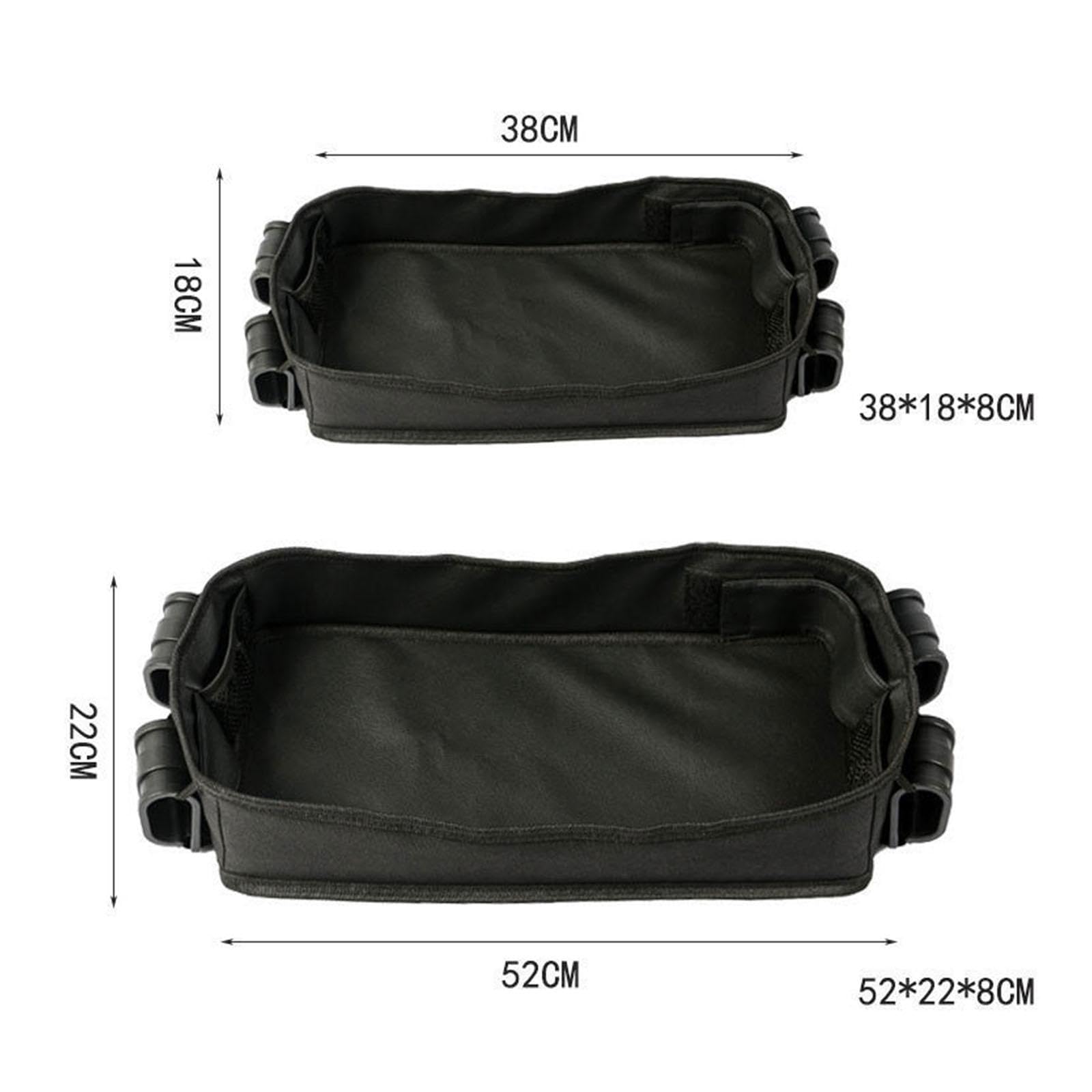 Snacktablett für Kinderwagen, Ideal für Snacks Und Aktivitäten, Leicht zu Reinigen, Doppelseitig, Aus PU, Praktischer Organizer für Kinderwagen, 52cmx22cmx8cm