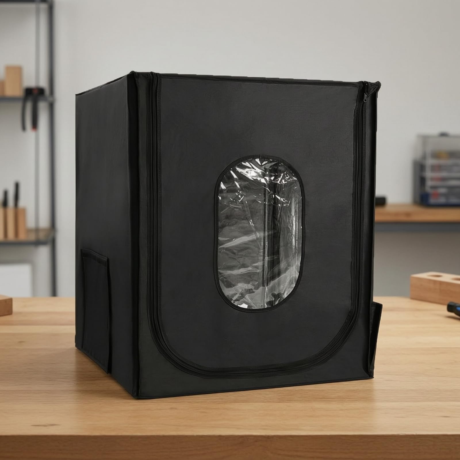 dreidimensionaleDrucker-Abdeckung mit Sichtfenster Staubdicht 3D Drucker Gehäuse Faltbar Druckerhaube mit Reißverschluss für Heimwerkstatt, Hobbyraum