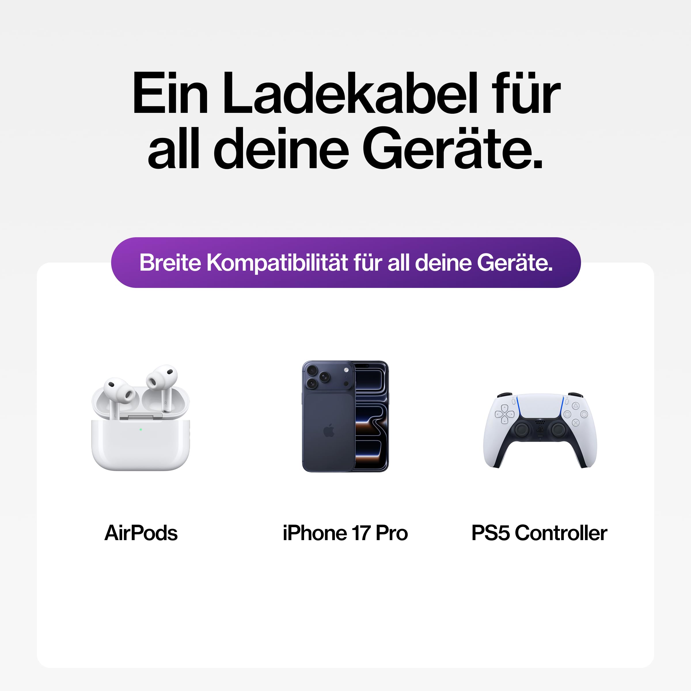 Statik MagStack Pro USB-C auf USB-C Kabel 3er-Pack, magnetisches Anti-Verhedderungs Flachkabel, Schnelllade-Ladekabel, kompatibel mit iPhone 16 Pro Max, iPhone 15, Galaxy S24 Ultra, 100W, je 1 m