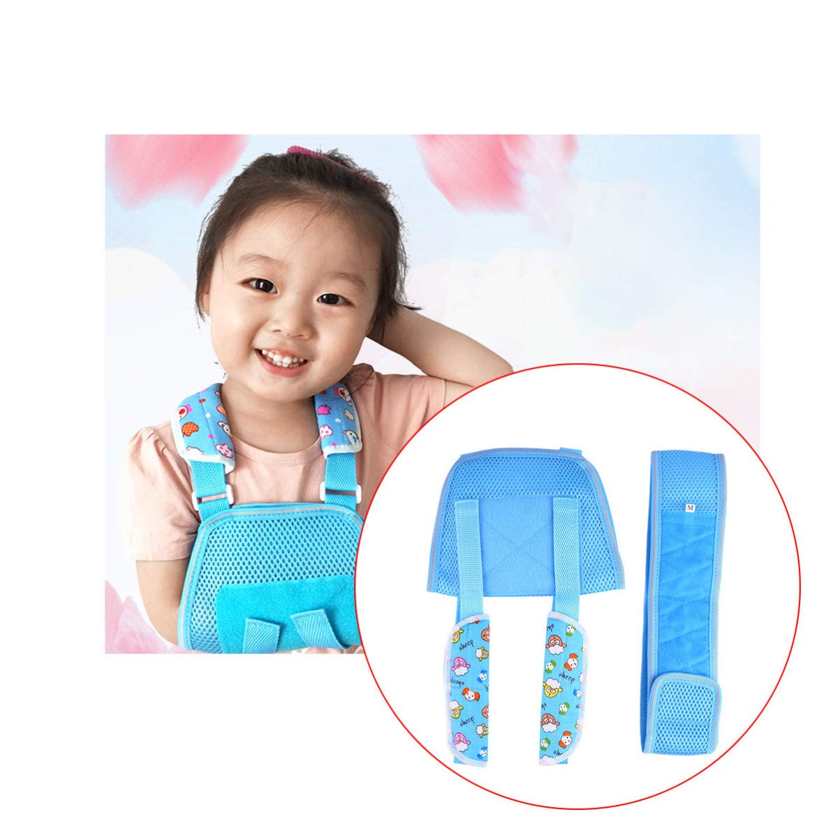 1PC Inmovilizador de Hombro pediátrico Niños Fractura Sling Brazo Codo Antebrazo Sling Muñeca Fractura Fijador Brazo Soporte Colgante Transpirable Shouder Correa