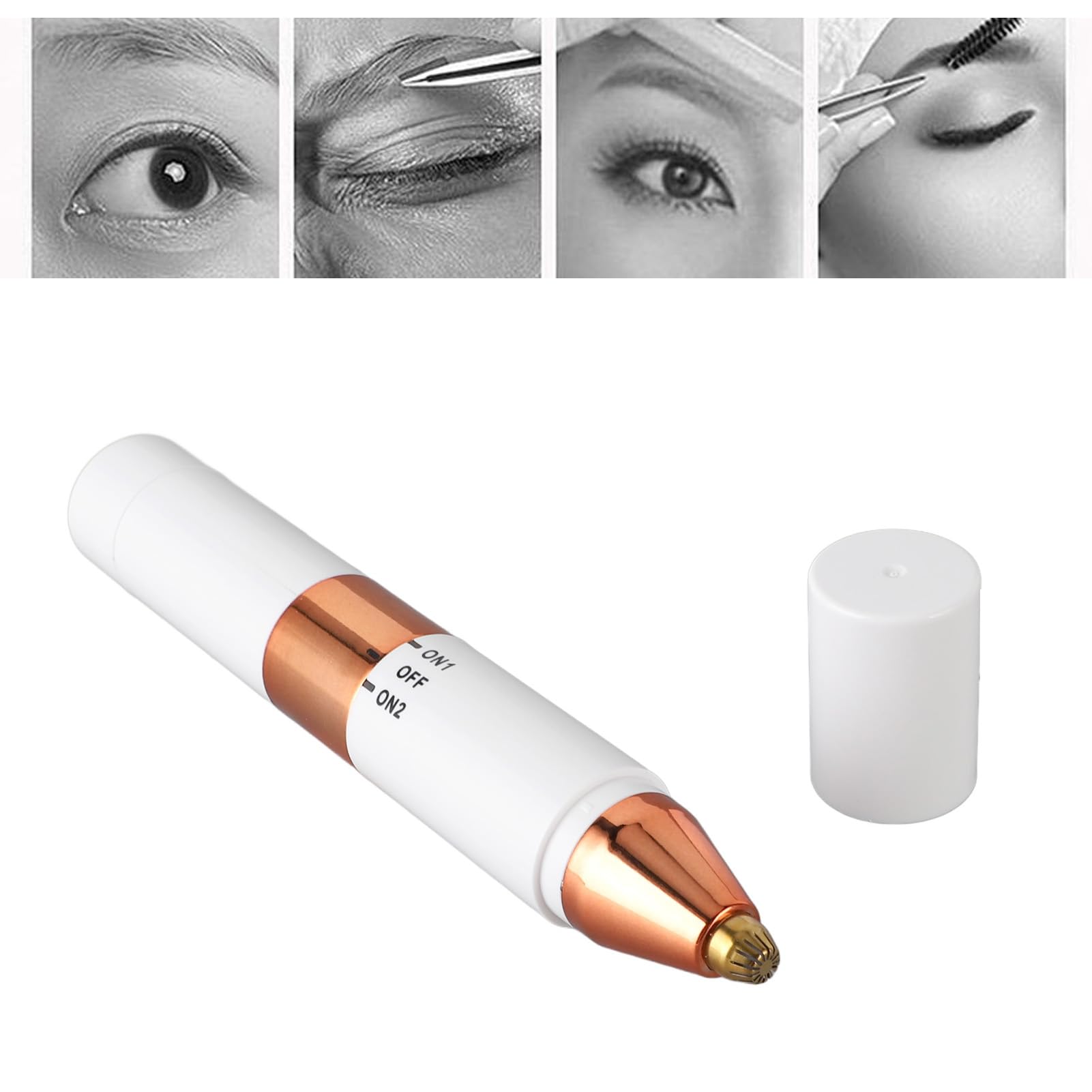 Lightweight Facial Hair Remover and Eyebrow Trimmer, Easy Hold with Circular Motion Technology, Rechargeable Eyebrow Trimmer for Men Women, Compact Design for Home, Travel,