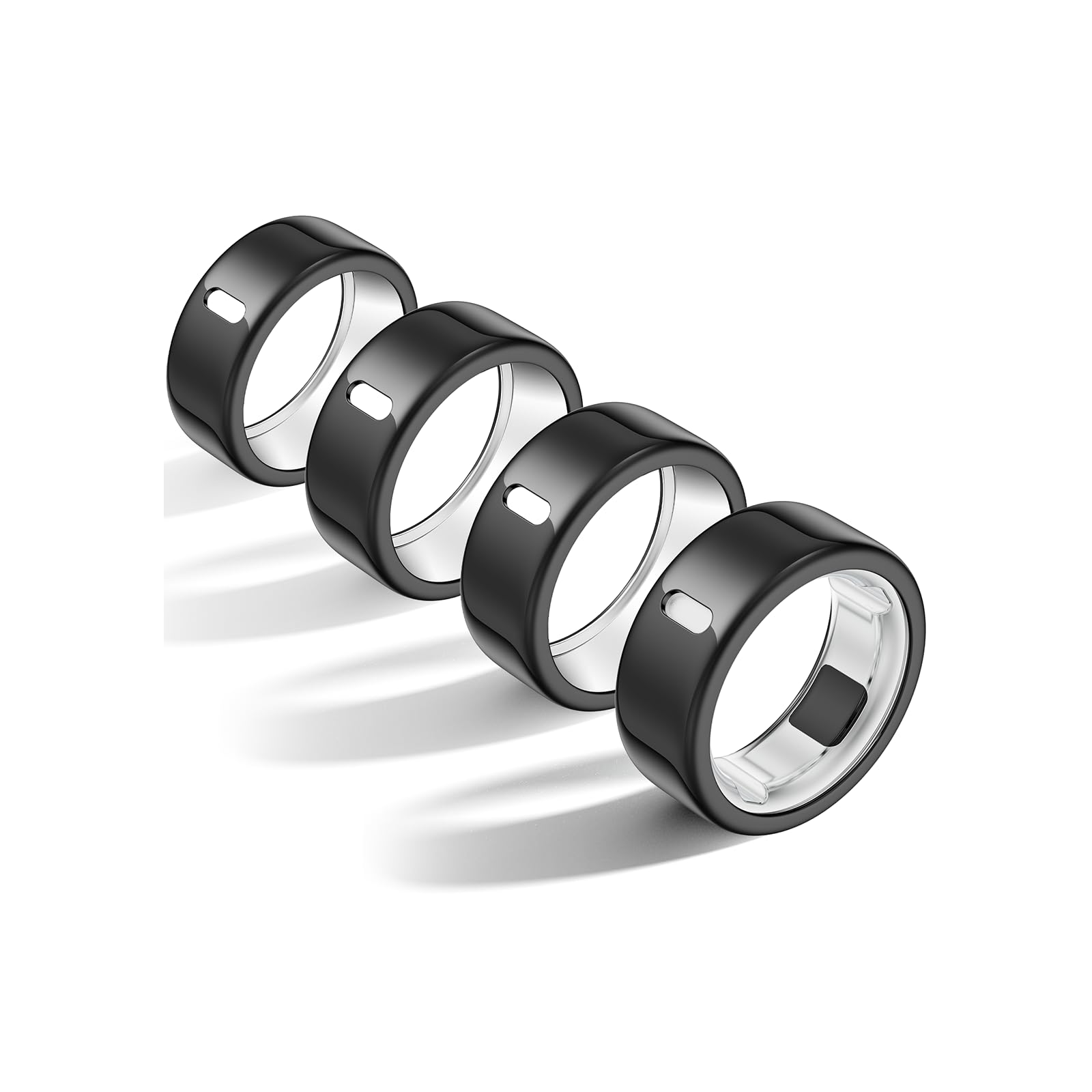Paquete de 4 fundas compatibles con Oura Ring Gen 4/Oura Ring Gen 3 Horizon/3 Heritage, carga directa, protector de TPU antiarañazos para mujeres y hombres que entrenan gimnasio, talla 8 — view 25