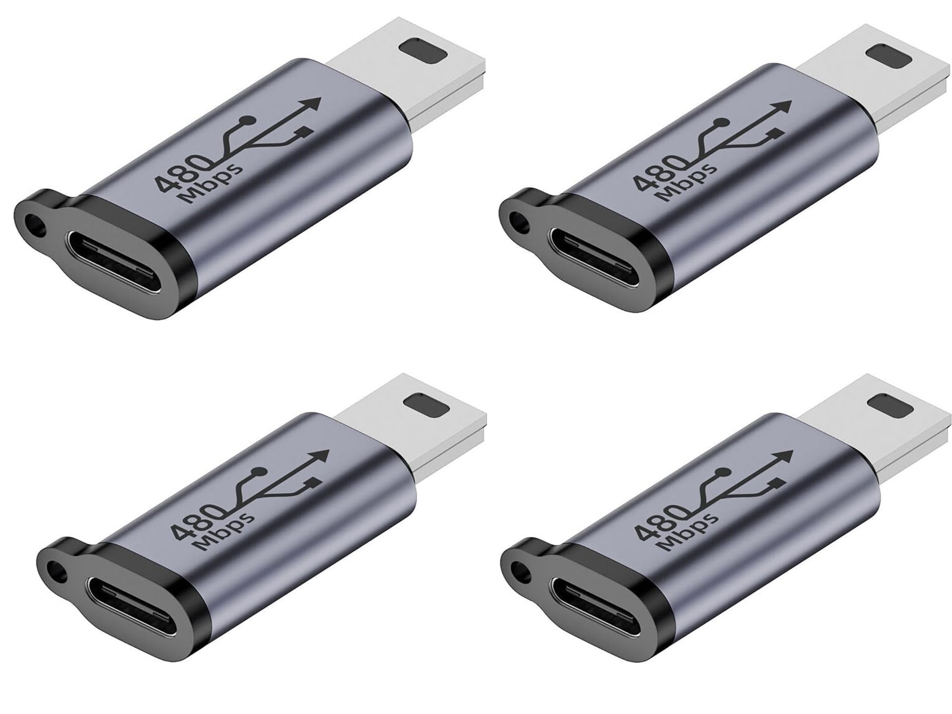 Tobo USB C to Mini USB Adapter, Type C Female to Mini USB 2.0 Male Convert Connector Support Charge & Data Sync Compatible Hero 3+, MP3 Players, Dash Cam, Digital Camera,etc-TD-1174TC Pack of 4-image-30